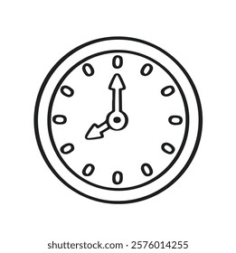 icon timer stopwatch line vector monochrome simple