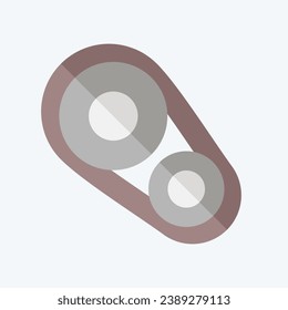 Icon Timing Belt. related to Car Parts symbol. flat style. simple design editable. simple illustration