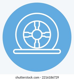 Icono Plano de neumáticos. adecuado para el símbolo Automotive. estilo ojos azules. diseño simple editable. vector de plantilla de diseño. ilustración simple