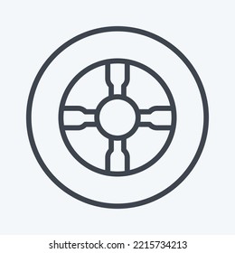 Icon Tire. suitable for Automotive symbol. line style. simple design editable. design template vector. simple illustration