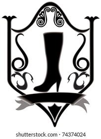 Icon title boots, file EPS.8 illustration.