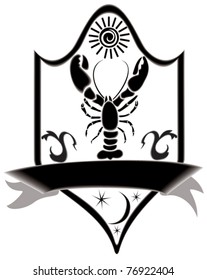 Icon title crawfish, file EPS.8 illustration.