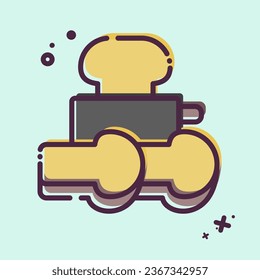 Icon Toast. related to Breakfast symbol. MBE style. simple design editable. simple illustration