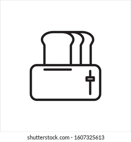 icon toaster bread machine outline 