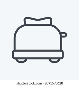 Icon Toaster - Line Style - Simple illustration,Editable stroke,Design template vector, Good for prints, posters, advertisements, announcements, info graphics, etc.