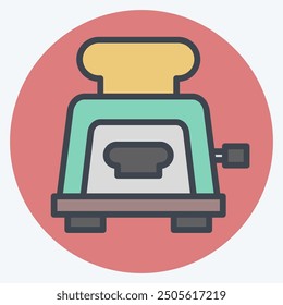 Icon Toaster. related to Breakfast symbol. color mate style. simple illustration