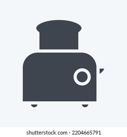 Icon Toaster. suitable for Kitchen Appliances symbol. glyph style. simple design editable. design template vector. simple illustration