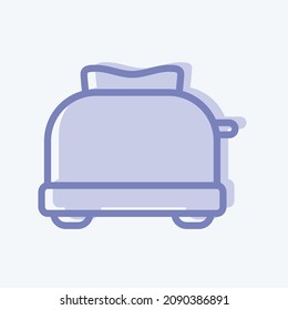 Icon Toaster - Two Tone Style - Simple illustration,Editable stroke,Design template vector, Good for prints, posters, advertisements, announcements, info graphics, etc.