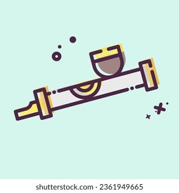 Icon Tobacco Pipe. related to Indigenous People symbol. MBE style. simple design editable. simple illustration