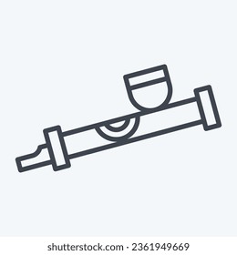 Icon Tobacco Pipe. related to Indigenous People symbol. line style. simple design editable. simple illustration