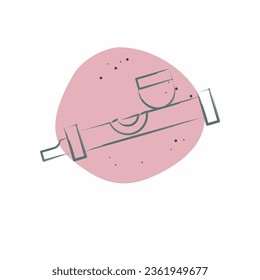 Icon Tobacco Pipe. related to Indigenous People symbol. Color Spot Style. simple design editable. simple illustration