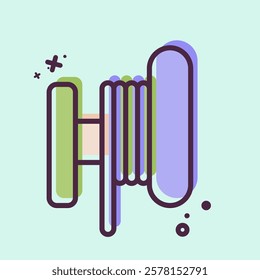 Icon Toil. related to Vape symbol. MBE style. design editable