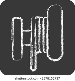 Icon Toil. related to Vape symbol. chalk Style. design editable