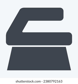 Icon Toilet Brush. related to Cleaning symbol. glyph style. simple design editable. simple illustration