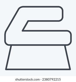 Icon Toilet Brush. related to Cleaning symbol. line style. simple design editable. simple illustration