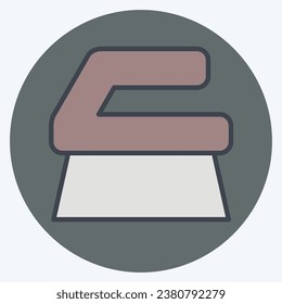 Icon Toilet Brush. related to Cleaning symbol. color mate style. simple design editable. simple illustration