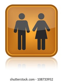 icon toilet, Man & Woman, vector illustration
