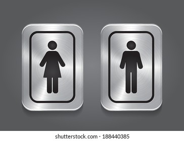 Icon Toilet, Man & Woman, Vector