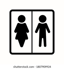 The Icon Of The Toilet. Men's, women's, for persons with Disabilities. Bathroom vector. Illustration of the Wc symbol. Vector graphics isolated on a white background.