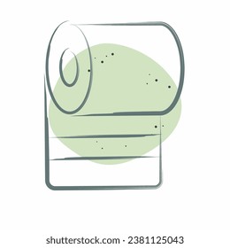 Icon Toilet Paper. related to Cleaning symbol. Color Spot Style. simple design editable. simple illustration