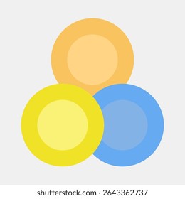 Icon token. Crypto currency elements. Icon in flat style.