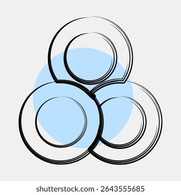 Icon token. Crypto currency elements. Icon in color spot style.