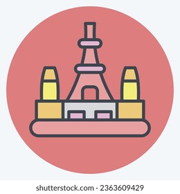 Icon Tokyo. related to Capital symbol. color mate style. simple design editable. simple illustration