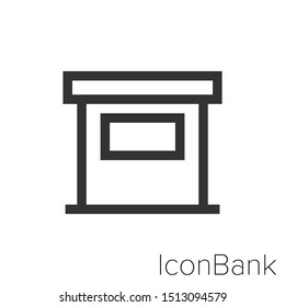 Icon toll booth in black and white Illustration.