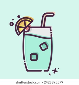 Icon Tom Collins. related to Cocktails,Drink symbol. MBE style. simple design editable. simple illustration