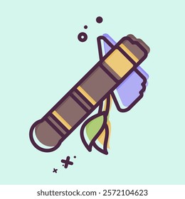 Icon Toma Hawk. related to Native American symbol. MBE style. design editable