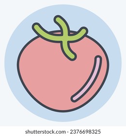 Icon Tomato. related to Fruit and Vegetable color mate style. simple design editable. simple illustration