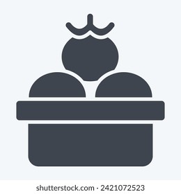 Icon Tomato. related to Vegan symbol. glyph style. simple design editable. simple illustration