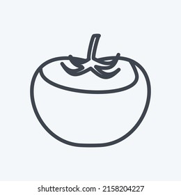Icon Tomato. suitable for Fruits and Vegetables symbol. line style. simple design editable. design template vector. simple symbol illustration