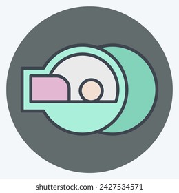 Icon Tomography. related to Medical symbol. color mate style. simple design editable. simple illustration