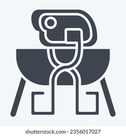 Icon Tongs. related to Camping symbol. glyph style. simple design editable. simple illustration