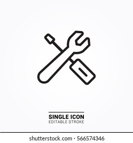 Icon tool configuration settings single icon simple graphic designs