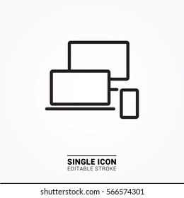 Icon tool responsive device single icon simple graphic designs