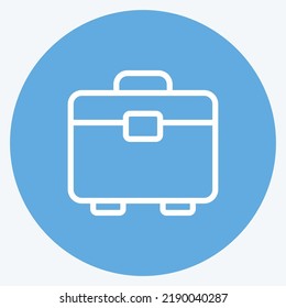 Cuadro de herramientas de icono. adecuado para el símbolo de construcción. estilo ojos azules. diseño simple editable. vector de plantilla de diseño. ilustración simple