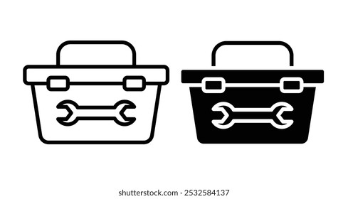 Icon of a toolbox, symbolizing tools, maintenance, or repair work.