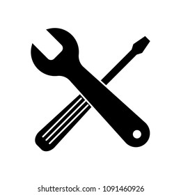 Icon tools on white. Vector illustration. Flat style