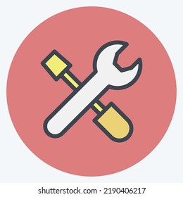 Icon Tools. suitable for building symbol. color mate style. simple design editable. design template vector. simple illustration