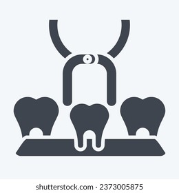 Icon Tooth Extra. related to Dentist symbol. glyph style. simple design editable. simple illustration