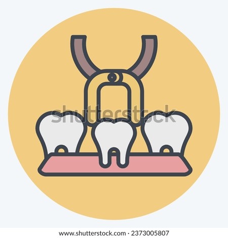 Icon Tooth Extra. related to Dentist symbol. color mate style. simple design editable. simple illustration