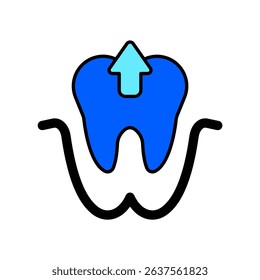Icon a tooth extraction, isolated against a clean background.
