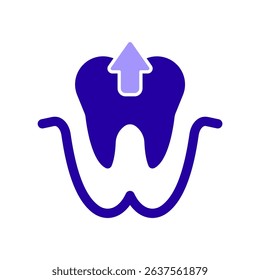 Icon a tooth extraction, isolated against a clean background.
