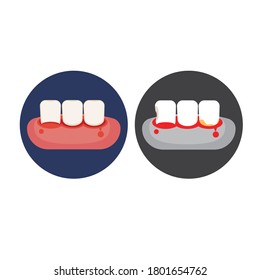 Icono del problema de dientes y encías.