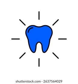 Icon a tooth, isolated against a clean background.