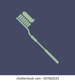 Icon of Tooth Paste & Tooth Brush. Eps-10.