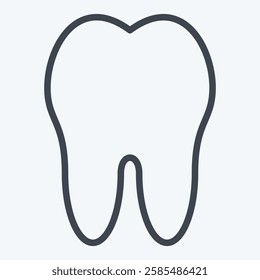 Icon Tooth. related to Healthcare symbol. line style. design editable