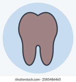 Icon Tooth. related to Healthcare symbol. color mate style. design editable